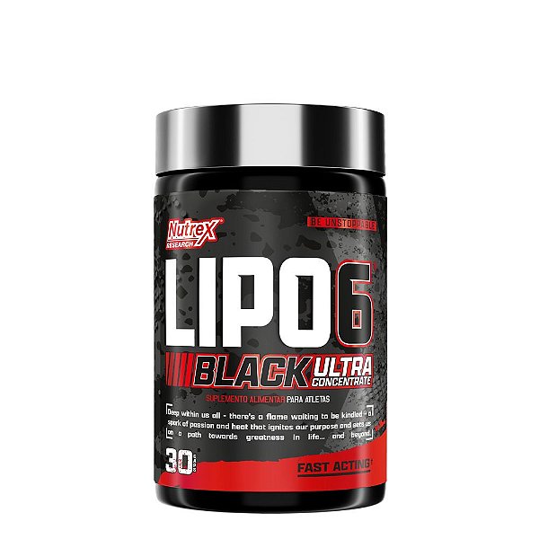 Lipo 6 Black, Emagrecedor Ultra Concentrado, 30 Cápsulas, Nutrex