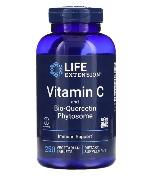 Vitamina C + Fitossomo de Bioquercetina, 250 Comprimidos, Life Extension