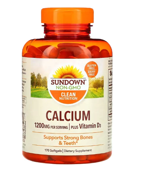 Cálcio Plus, com Vitamina D3, 1200mg, 170 Softgels, Sundown