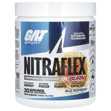 Pré-Treino Nitraflex, 300g Sabores, GAT Sport