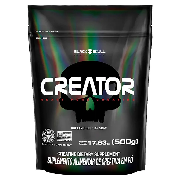 Creator - Creatina Monohidratada - Refil 500g - Black Skull