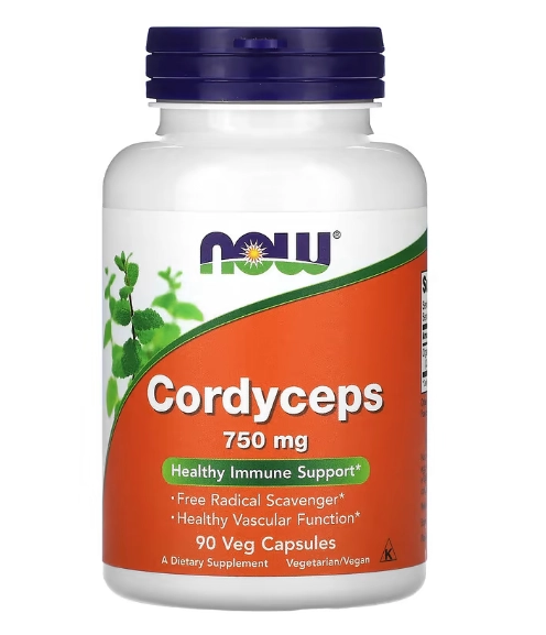Cordyceps, 750mg, 90 Cápsulas, Now