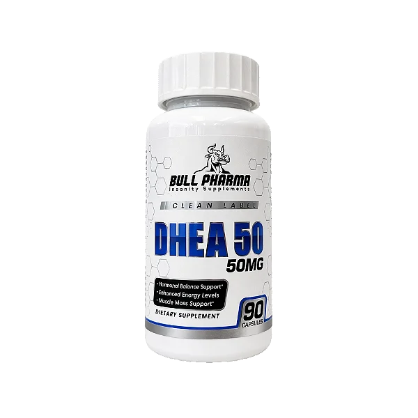 DHEA 50mg, Energia, Disposição e Suporte Hormonal, 90 Cápsulas, Bull Pharma