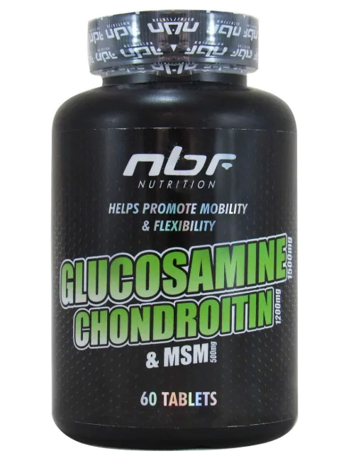 Glucosamina 1500mg, Condroitina 1200mg, com Msm, Saúde das Articulações, 60 Comprimidos, NBF Nutrition