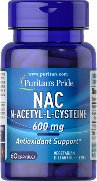 NAC 600 mg, 60 Capsules, Puritan's Pride