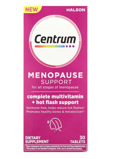 Centrum, Menopause Support para todos os Estágios da Menopausa, 30 Comprimidos