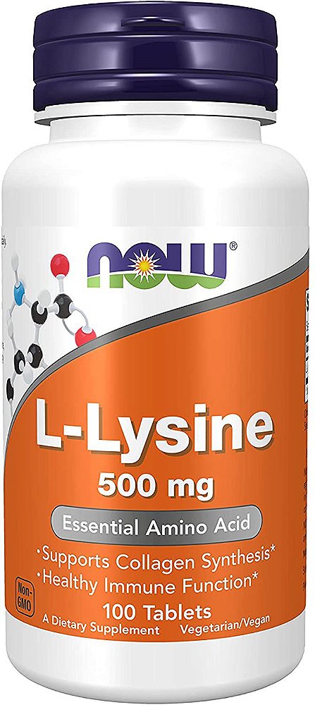 L-Lysine 500mg (100 cápsulas) - Now Foods