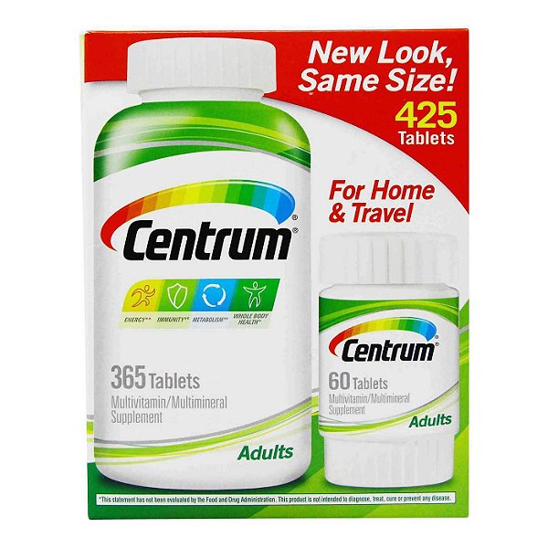 Multivitaminico Centrum 425 Tablets Importado Eua