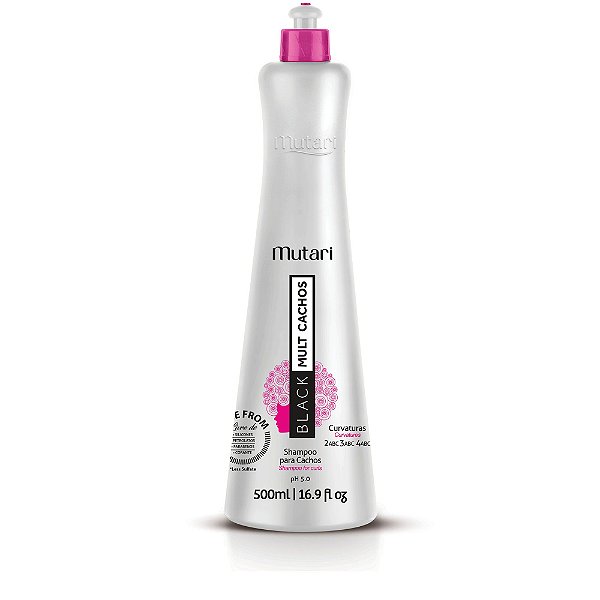 Shampoo Para Cachos Black Mult Cachos 500ml Mutari