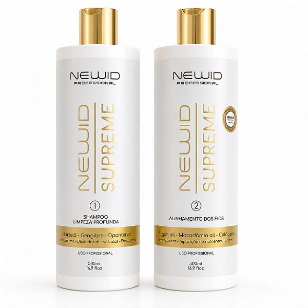 Kit Progressiva Newid Supreme – Shampoo + Alinhamento dos Fios (2x500ml)