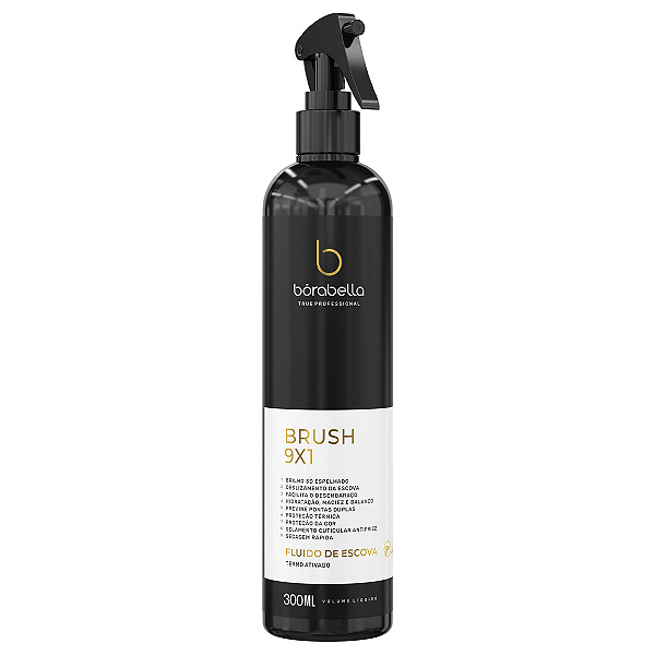 Fluído Escova Brush 9x1 Multifuncional - 300ml - Borabella