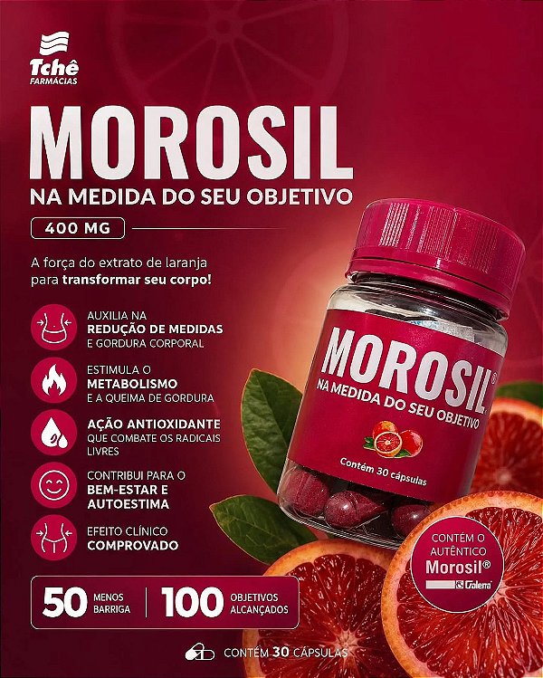 Morosil® 400mg Original - Extrato de Laranja Moro 30 Cápsulas