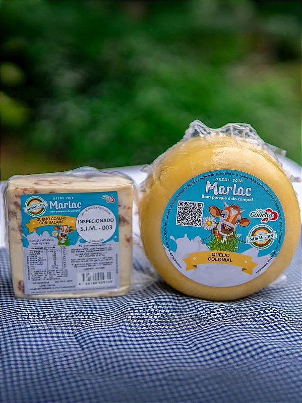 Combo Queijo Colonial 750g + Queijo Coalho com Salame 300g