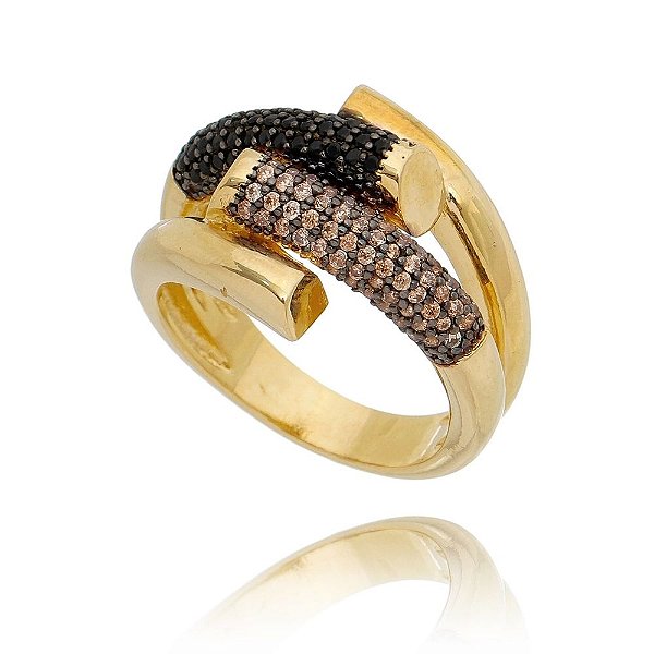 Anel Luxury  banho ouro 18k