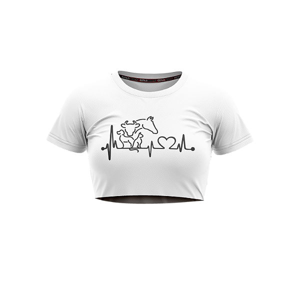 Cropped Country Cowgirl Bate Coração