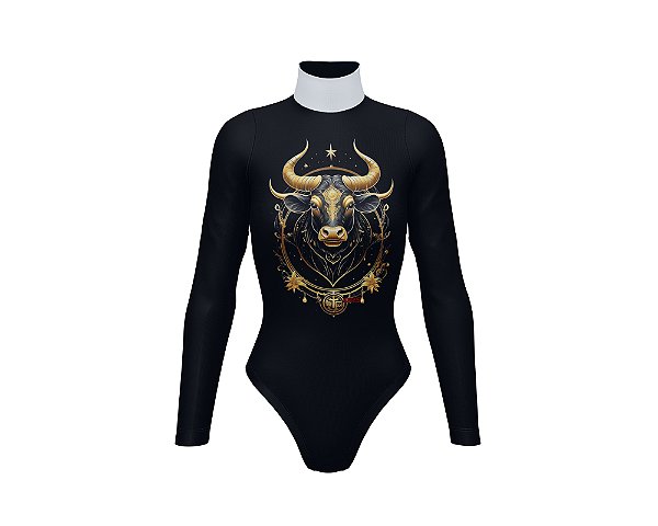 Body Manga Longa Country Cowgirl Touro