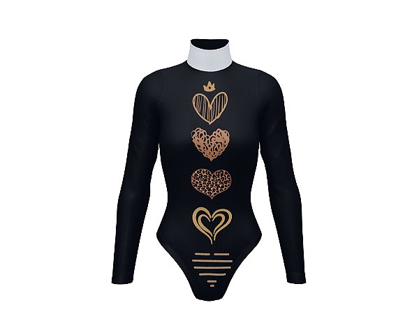 Body Manga Longa Country Cowgirl Coração