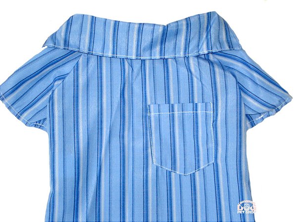 Camisa com Bolso Azul  - Peso indicado: 2,5 a 4,5 Kg
