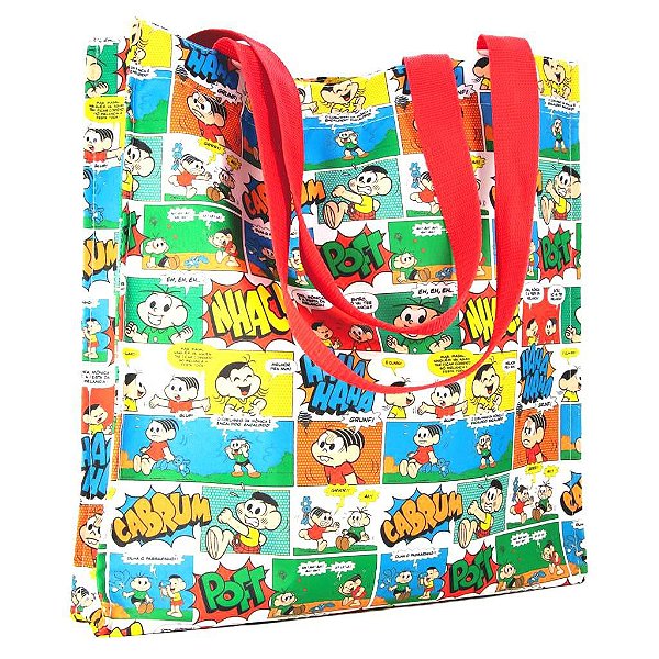 Sacola Bolsa Ecobag Turma da Mônica Quadrinhos Colorida