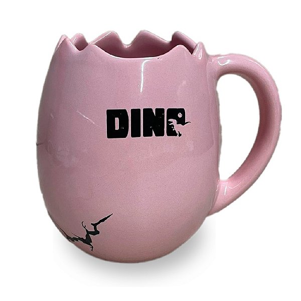 Caneca Ovo de Dinossauro Rosa