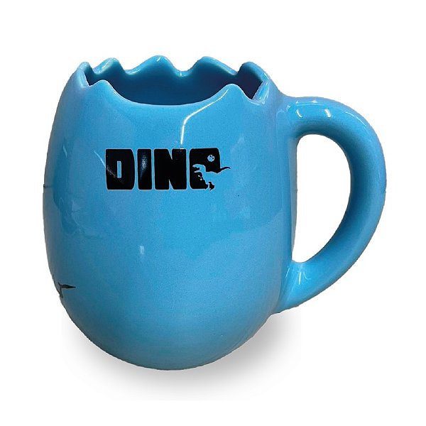 Caneca Ovo de Dinossauro Azul