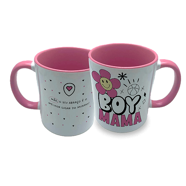 Caneca Porcelana 300ml Boy Mama Kathavento