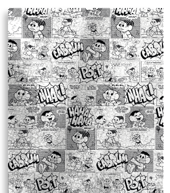 Manta Turma da Mônica Quadrinhos PB | 120x150cm | Edição Retro | Oficial