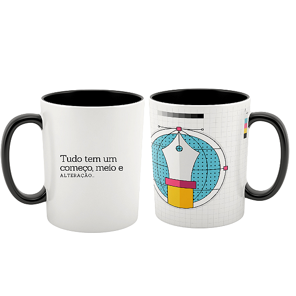 Caneca Xícara Personalizada Designer Com Nome Cor Branca