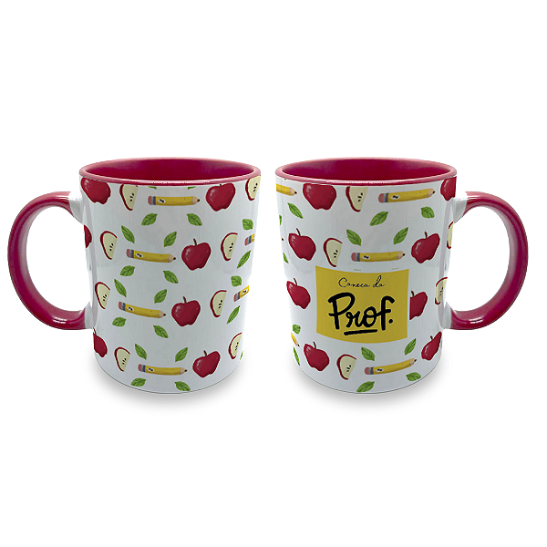 Caneca Porcelana 300ml Maçã
