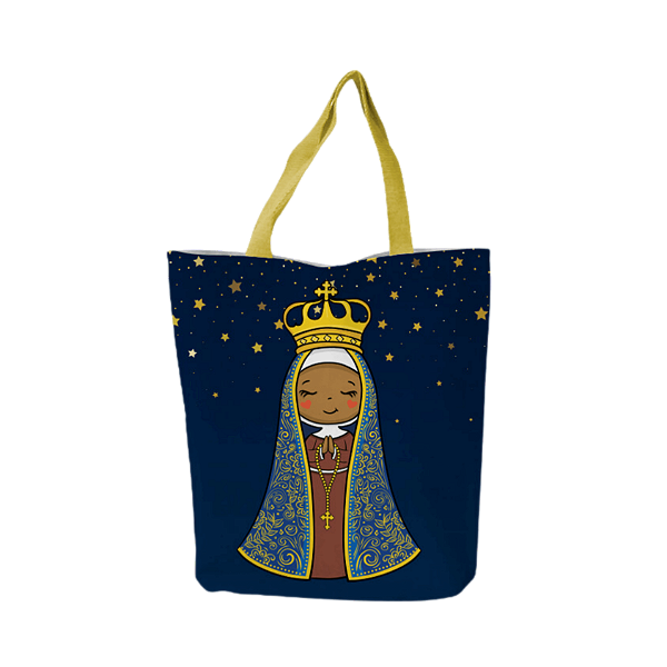 Bolsa Sacola Nossa Senhora Aparecida azul