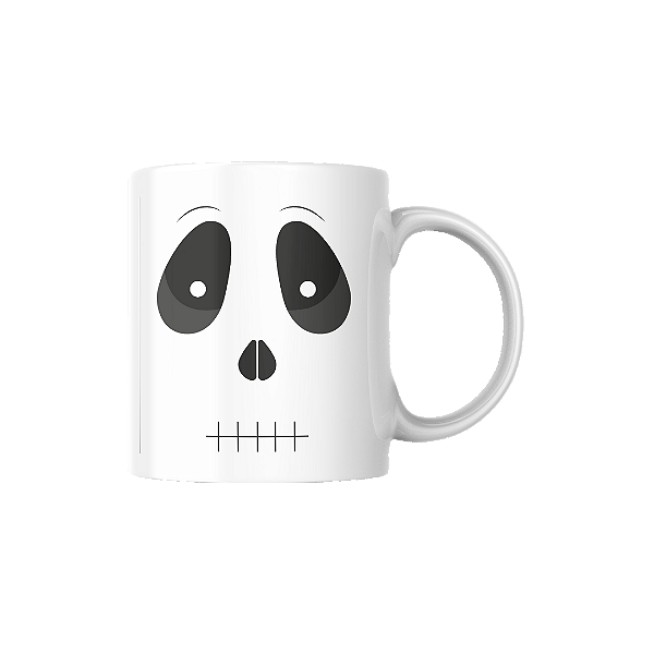 Caneca Assombrada Preto e Branco – O Contraste Perfeito do Terror!