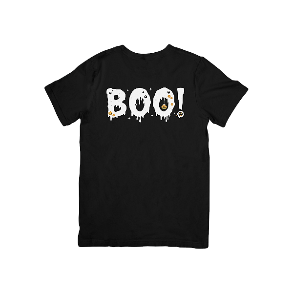 Camiseta Masculina de Algodão Halloween Boo