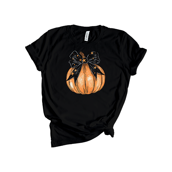 Camiseta Feminina de Algodão Halloween Abobora