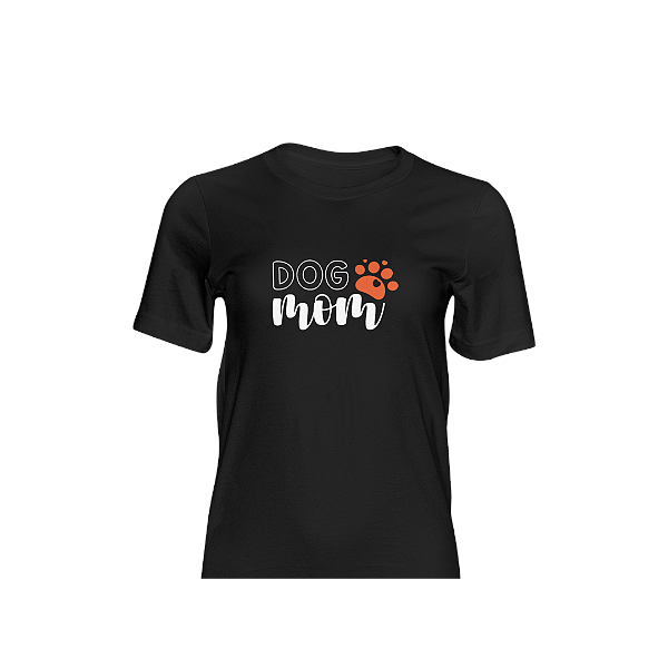 Camiseta Preta Dog Mom Kathavento