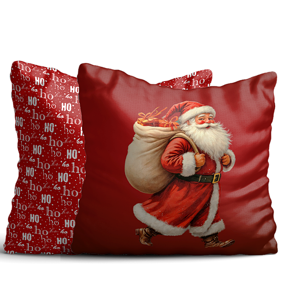Almofada  completa 35x35 Papai Noel Natal Decorativa