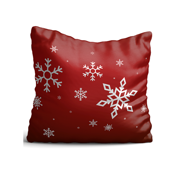 Almofada 35x35 Flocos de Neve Natal , Papai Noel Decorativo