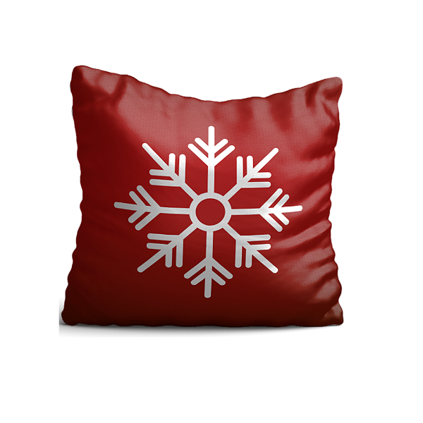 Almofada 35x35 Floco de Neve De Natal Decorativa Presente