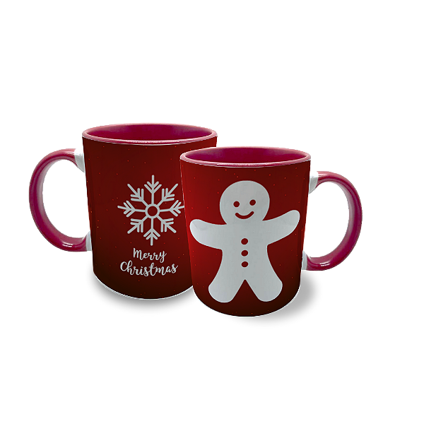 Caneca de Natal  325ml Bolacha Gengibre