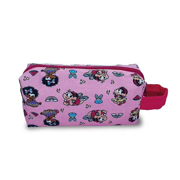Necessaire Pequena com Alça Amigas Princesas - Turma da Mônica