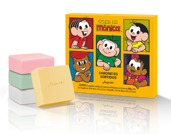 Estojo de Sabonetes Sortidos Jequiti (04pçs) 80gr - Turma da Mônica