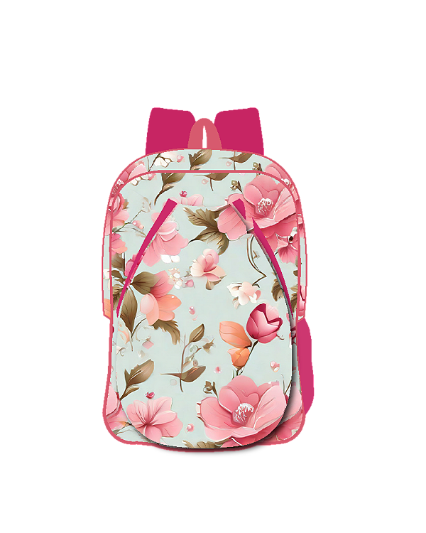 Mochila Tenis Flores Rosas