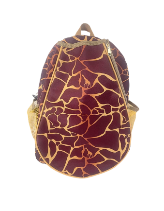 Mochila com Compartimento para Raquete de Tênis | Estampa de Girafa
