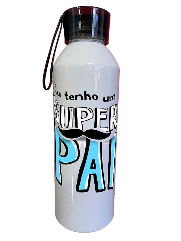Garrafa de Aluminio 650ml - Super Pai