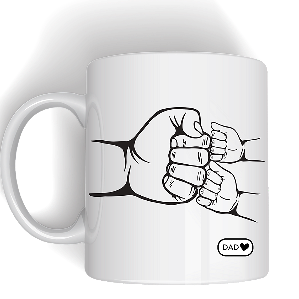 Caneca Porcelana 325ml Pai de Dois