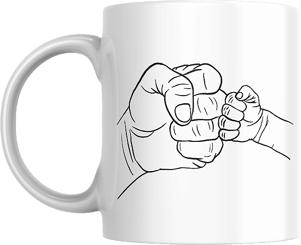 Caneca Porcelana 325ml Pai de Um