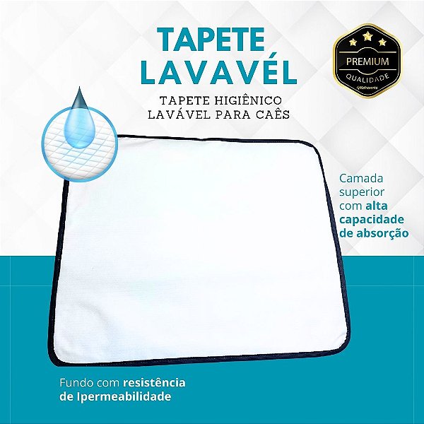 Tapete Higiênico Lavável Para Pet - Conforto e Praticidade Tamanho / Cor:Preto P
