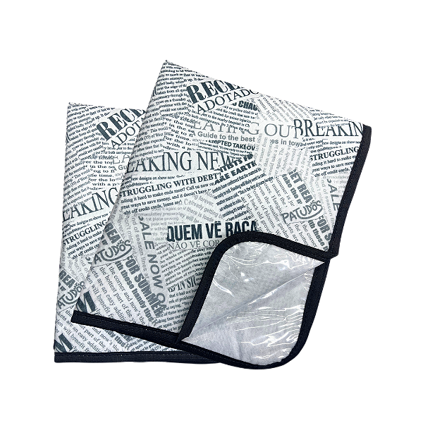Tapete Lavavel Estampa Jornal para Pets Tamanho / Cor: Preto P
