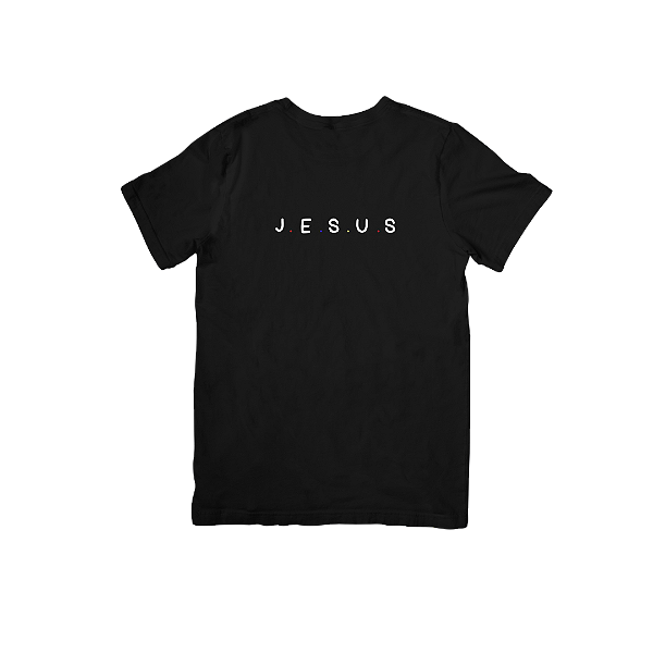 Camiseta Masculina Preta de Algodão JESUS