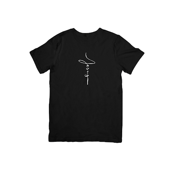 Camiseta Feminina Preta Algodão Jesus | Fé com Atitude e Conforto