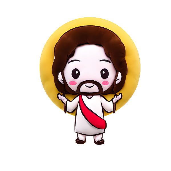 Almofada Aveludada Formato Jesus | Decoração com Fé e Conforto